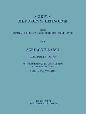 cover image of Scribonii Largi Compositiones